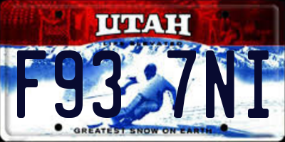 UT license plate F937NI