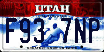 UT license plate F937NP