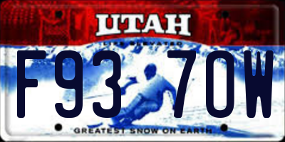 UT license plate F937OW