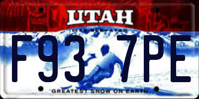 UT license plate F937PE