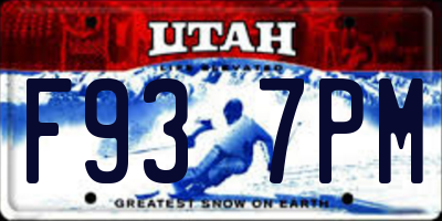 UT license plate F937PM