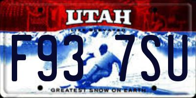 UT license plate F937SU