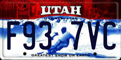 UT license plate F937VC
