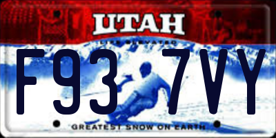 UT license plate F937VY