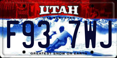 UT license plate F937WJ