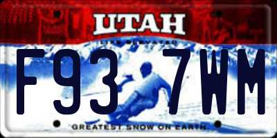 UT license plate F937WM