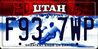 UT license plate F937WP