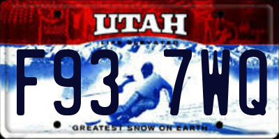 UT license plate F937WQ