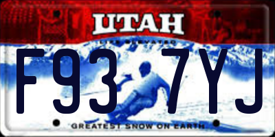UT license plate F937YJ
