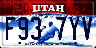 UT license plate F937YV