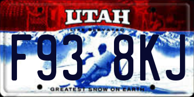 UT license plate F938KJ