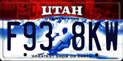 UT license plate F938KW