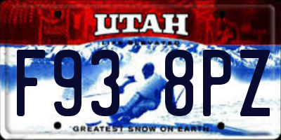 UT license plate F938PZ
