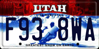 UT license plate F938WA