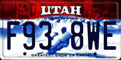 UT license plate F938WE