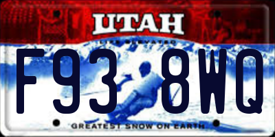 UT license plate F938WQ