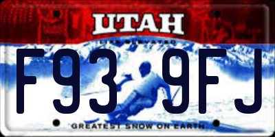 UT license plate F939FJ