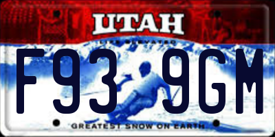 UT license plate F939GM