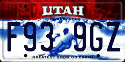 UT license plate F939GZ
