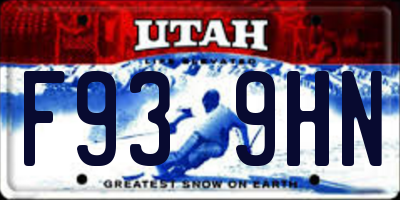 UT license plate F939HN