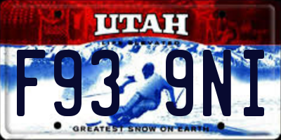 UT license plate F939NI