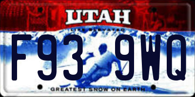 UT license plate F939WQ