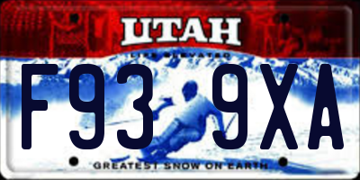 UT license plate F939XA