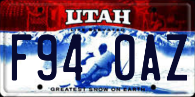 UT license plate F940AZ