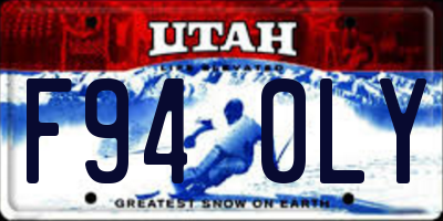 UT license plate F940LY
