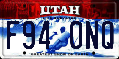 UT license plate F940NQ