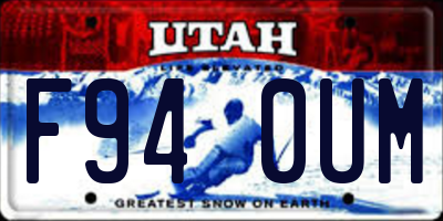 UT license plate F940UM