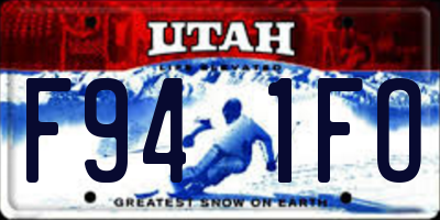 UT license plate F941FO