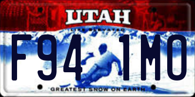 UT license plate F941MO