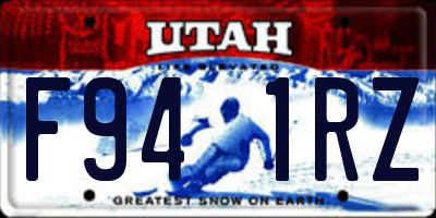 UT license plate F941RZ