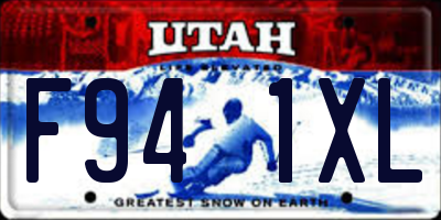 UT license plate F941XL