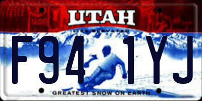 UT license plate F941YJ