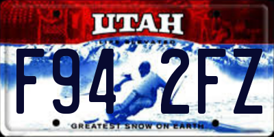 UT license plate F942FZ