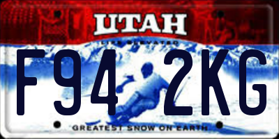 UT license plate F942KG