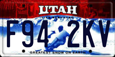 UT license plate F942KV