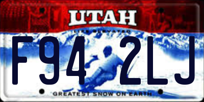UT license plate F942LJ
