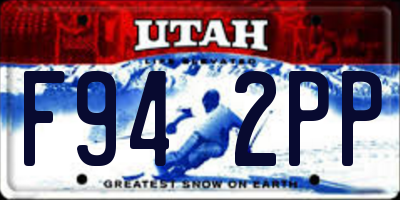 UT license plate F942PP