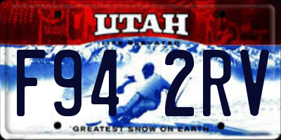 UT license plate F942RV