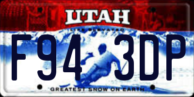 UT license plate F943DP