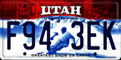UT license plate F943EK