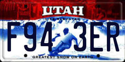 UT license plate F943ER