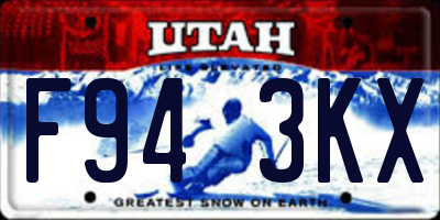 UT license plate F943KX