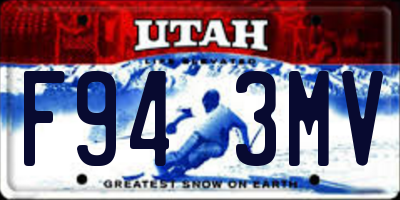 UT license plate F943MV