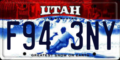 UT license plate F943NY