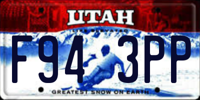 UT license plate F943PP