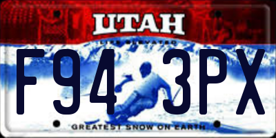 UT license plate F943PX
